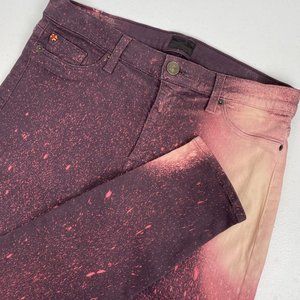 Hudson Jeans Women's Size 31 Nico Super‎ Skinny Midrise Galaxy Purple Stretch